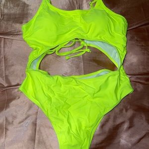 one piece open swin suit